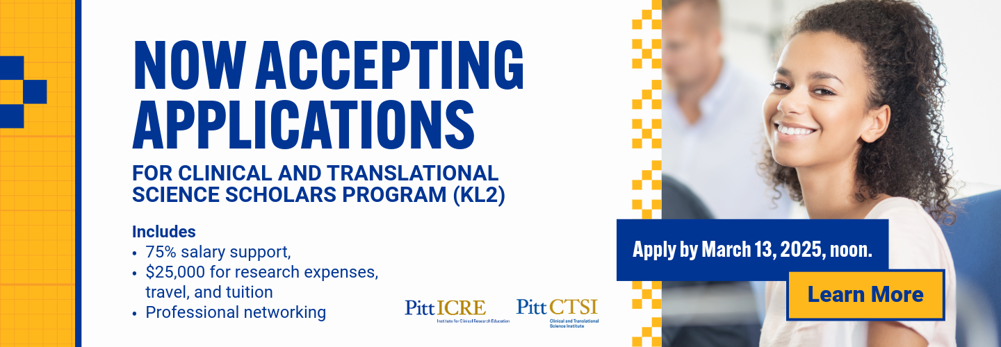 ICRE now accepting applications for Clinical and Translational Science Scholars Program (KL2). Apply by March 12, 2025.