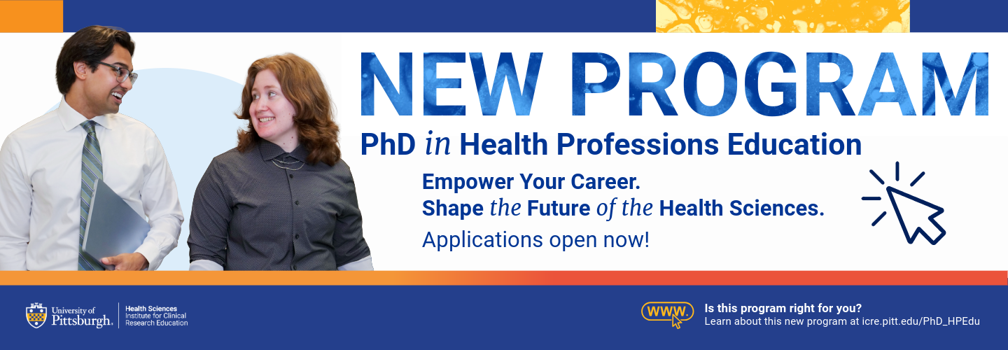 New Program - PhD in Health Professions Education - applications open July 1, 2026